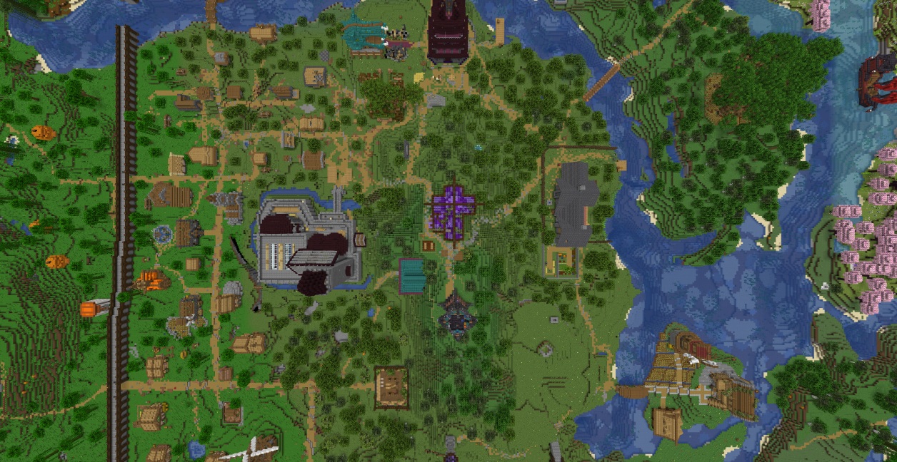 Podgląd mapy świata serwera Minecraft